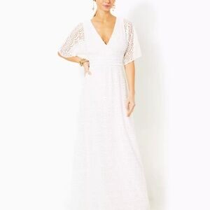 Lilly Pulitzer Parigi Lace Maxi Dress Size S